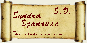 Sandra Đonović vizit kartica